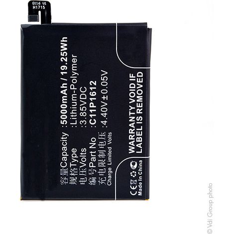NX - Batterie téléphone, smartphone, GSM pour Asus 3.85V 5000mAh - C11P1612 (1/3)