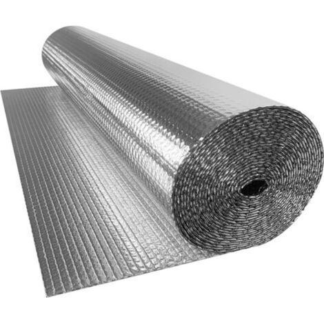 Film isolant thermique aluminium 1m x 10m – Double couche à bulles – Protection contre chaleur et froid – Épaisseur 3mm (1/5)
