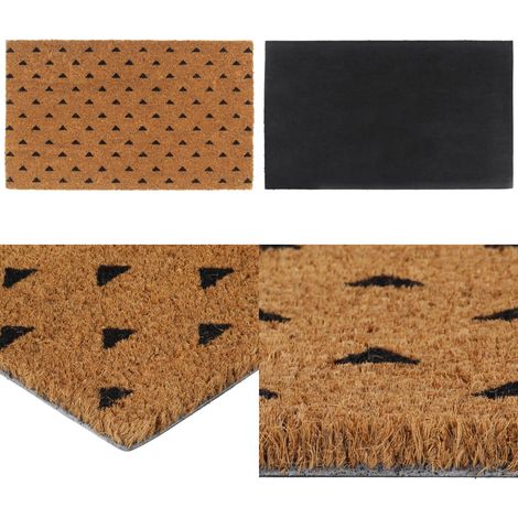 Tapis de porte naturel 45x75 cm fibre de coco touffeté - Tapis d'entrée - Tapis en fibre de coco