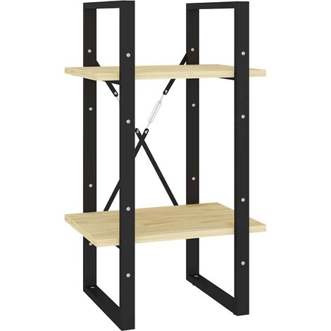 vidaXL Estantería de 2 niveles madera maciza de pino 40x30x70 cm (1/2)