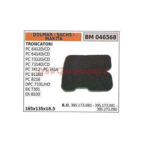 DOLMAR Luftfilter für Kappsäge PC 6412D 6412CD 6414D 7312CD 7312CD 046568