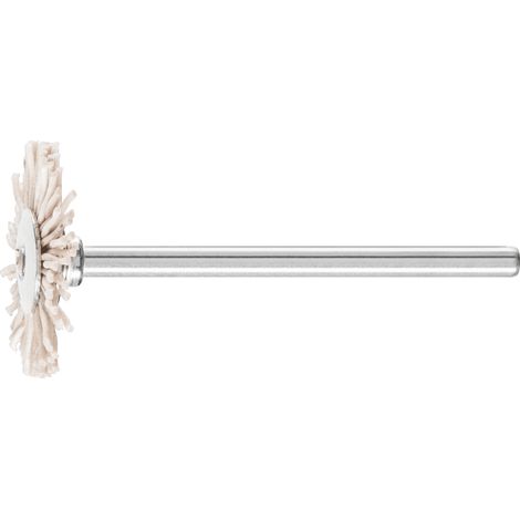 PFERD TOOLS Miniatur- Rundbürste RBU Ø 22x2 mm Schaft-Ø 3 mm Aluminium-Oxid-Filament-Ø 0,50mm Korn 320 10 Stk
