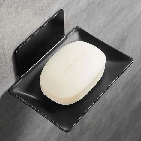 Porte-Savon Douche Auto-adhésif sans Percer,Porte Savon Mural en Acier Inoxydable,Support de Savon Mural avec Drain et Adhésif A245 (1/4)