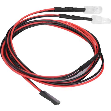 2PCS LED Rouge 5mm pour Voiture RC 1/10, Phares pour Drift, Éclairage Véhicule RC (1/5)