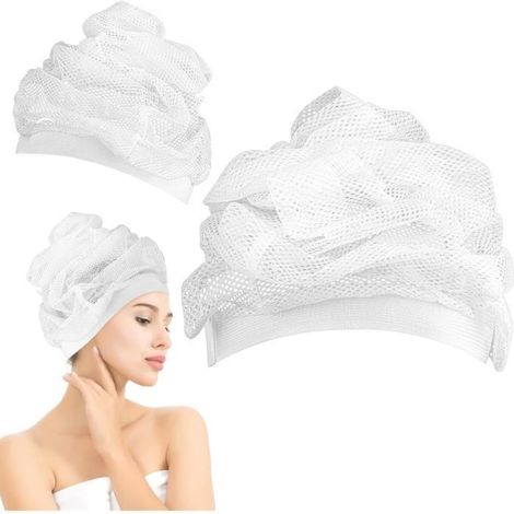 Bonnet en filet - Non spécifié - Lot de 2 - Réglable - Protection cuir chevelu - Confort pour cheveux bouclés (1/4)