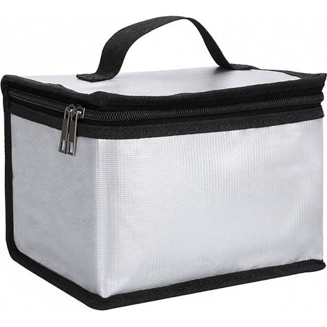 Bolsa de seguridad para baterías LiPo Irovami, bolsa de fibra de vidrio ignífuga de 215 × 145 × 165 mm – Carga/Transporte/Almacenamiento para RC (1/5)