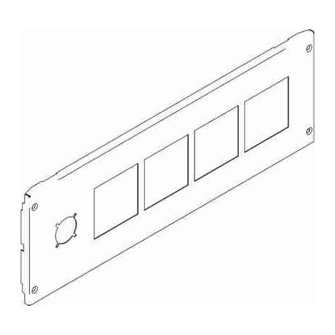 BTI9780SNC 4-Schrauben-Befestigungsplatte für 4 Instrumente 72x72mm
