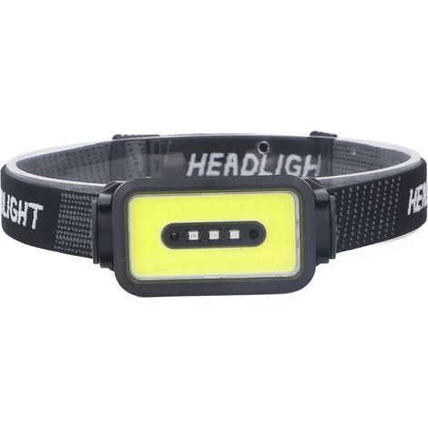Lampe frontale K352 COB rechargeable par USB avec LED rouge pour accessoires de randonnée, course à pied et camping. (1/5)