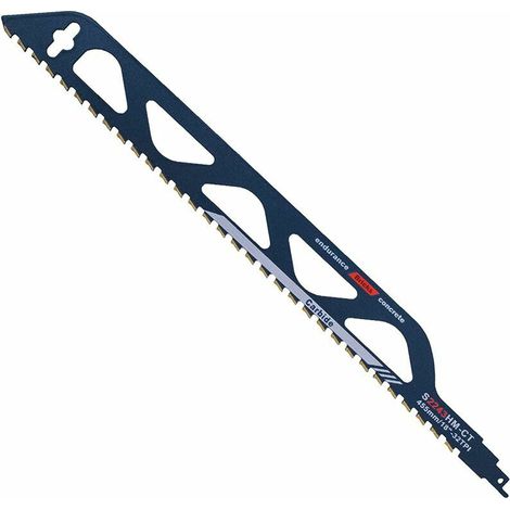 Lame de scie sabre en acier au carbure de tungstène pour métal, bois, pierre, accessoires de scie sabre pour béton cellulaire, brique, béton, plaque de ciment, longueur (455mm (S2243HM)) (1/5)