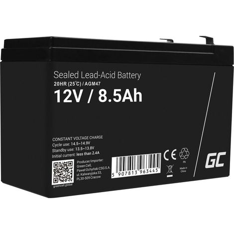 Green Cell Agm Vrla 12V 8,5Ah underhållsfritt batteri