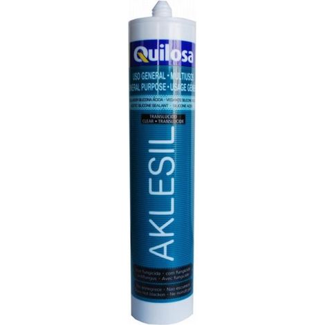 FPLUS silicona aklesil grande trans. 280 ml. , Sellador de silicona ácida de uso general  Resistente a la intemperie. Buena adherencia sobre vidrio, aluminio, cerámica, azulejos, s