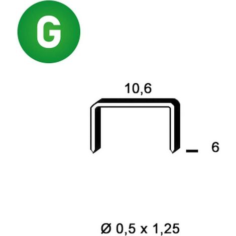 5 000 Agrafes Galvanisées Pf-06 - 10.6x6x0.5x1.25 mm - D-Work