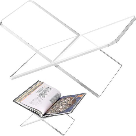 Porte-livres en acrylique transparent, présentoir à livres ouvert pour grands livres, support de lecture robuste et transparent, livre d'art (1/5)
