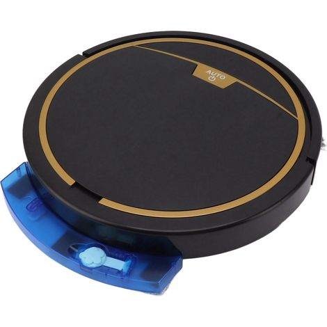Aspirateur Robot Mince Automatique Intelligent, Noir, avec Réservoir d'Eau, 32x35 cm, pour Poussière, Cheveux et Peluches (1/5)