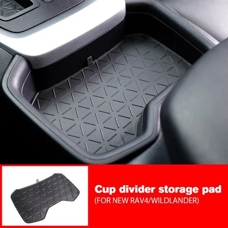 Organisateur de console centrale (gobelet) - Boîte de rangement principale côté passager - Tapis de protection en silicone - Compatible avec Rongfang RAV4 (1/5)