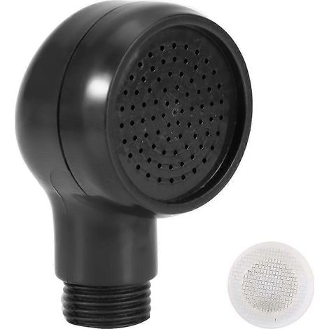 Pommeau de douche économique en eau, petit modèle, pour salon de coiffure ou barbier, robinet, couleur noire. (1/5)