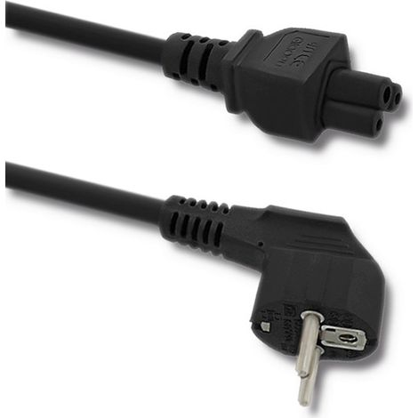 Cable de alimentación IEC C5/SCHUKO de Qoltec  trébol  3 x 0,75 mm²  1,4 m