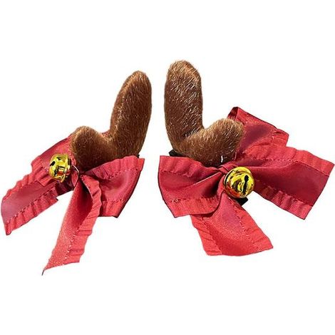 Bandeau Joyeux Noël, nœud papillon rouge, pince à cheveux en forme de bois de cerf, accessoires de scène, accessoires de cheveux pour les fêtes, 3 (1/5)
