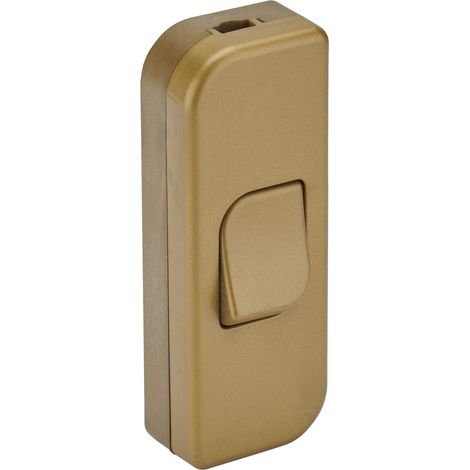 Interruttore a parete Interruttore a incasso Interruttore a parete Interruttore presa a muro Inter Per Lampada Interruttore 2A UnIPolar Oro Debflex 719330 (1/4)