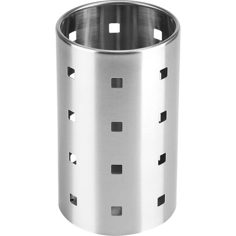 Porte-couverts inox SSGP, organiseur de cuisine pour baguettes et couverts, rangement mural ou de table, taille L, finition acier brossé (1/5)