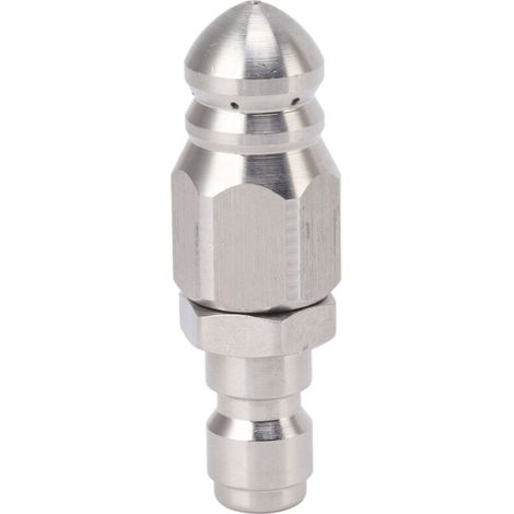 Buse de débouchage de canalisations de 56 mm, 5000 PSI, 1 buse avant et 6 buses arrière en acier inoxydable, pour déboucher les canalisations et les toilettes. (1/5)