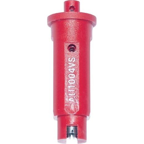 Tobera anti-deriva venturi simple chorro plano AI 110掳 04 rojo acero inoxidable TeeJet TEEJET AI11004VS