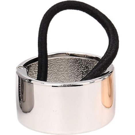 Élastique à cheveux délicat, boucle de fixation pour queue de cheval, anneau pour cheveux pour réunion de famille, argent (1/5)
