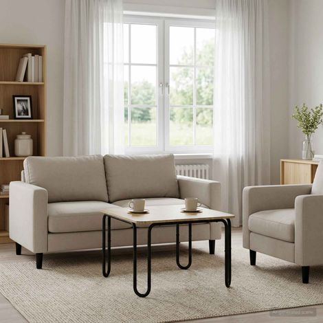 vidaXL Mesa de centro Roble Sonoma 79,5 x 79,5 x 45 cm (1/4)