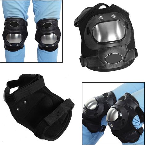 2-teiliges Motocross-ATV-Knieschoner-Set für Erwachsene aus Edelstahl, Schienbeinschoner-Set, Motorradschutz (1/5)
