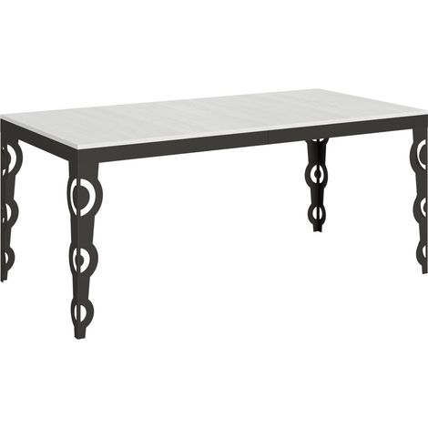 Tavolo "Como" allungabile in legno per sala da pranzo -Allungabile fino a 224 cm / Marmo (1/4)