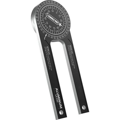 Rapporteur d’Angle Règle D'angle en Aluminium, Mesure d'angle à 360° 7 Pouces avec Graduations gravées au Laser, pour travail du bois, devoirs, construction, Dessiner et Mesurer (1/5)