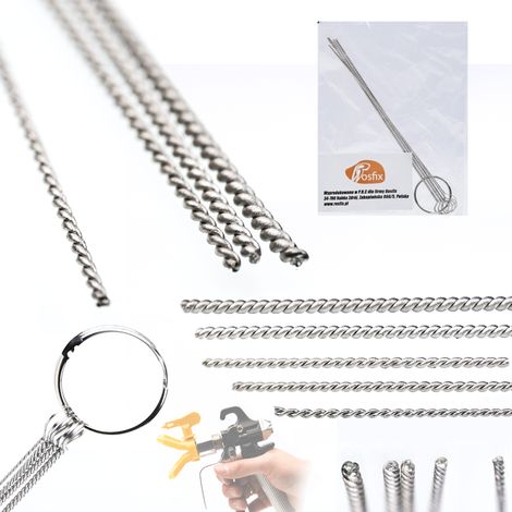 Spazzole metalliche per la pulizia di una pistola per verniciatura, 5 pz.