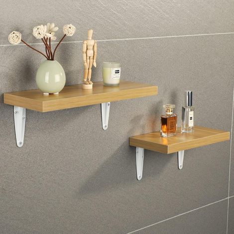 Regalsystem im Londoner Stil/Wandmontage/Eckregal aus geprägtem Metall für Konsolen, 145 mm x 115 mm, strahlend weiß, 4er-Set. (1/4)