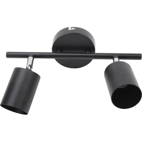 LED-Schienensystem mit 2 Strahlern, 27,4 cm, 90° drehbar, für GU10-Leuchtmittel, Deckenschienenbeleuchtung (1/5)