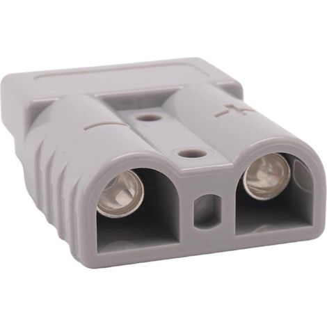 Connecteurs de type Anderson 50 A 600 V 6-12 AWG AC/DC pour outils électriques, bornes plaquées 6 AWG, gris (1/5)