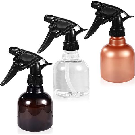 Set mit 3 Sprühflaschen, 250 ml, verstellbare Düse, Kunststoff, für Friseur, Gartenarbeit und Haushalt (1/5)