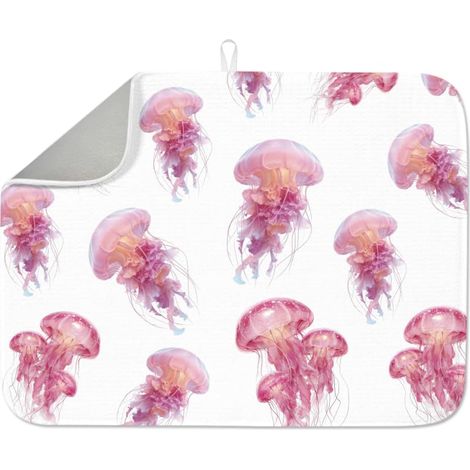 Tapis de séchage à vaisselle en microfibre absorbant résistant à la chaleur pour comptoir de cuisine, accessoires de comptoir de cuisine, boucle de suspension (1/5)