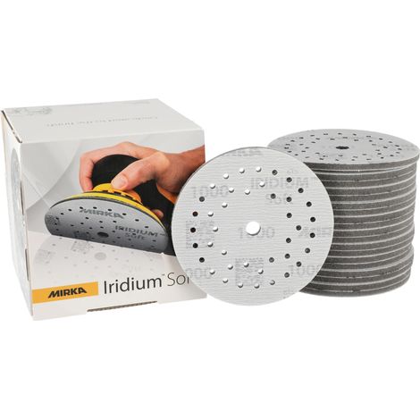 Disques abrasifs Ø 125 mm/Grain P1000 / autoagrippant Multifit / 20 pièces/Abrasifs à base de mousse pour un ponçage à sec précis, ponçage de vernis, finition (1/5)