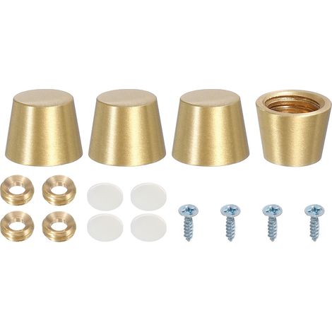 4pcs Pieds en Laiton pour Planche à Découper Antidérapant 13x10mm (1/5)