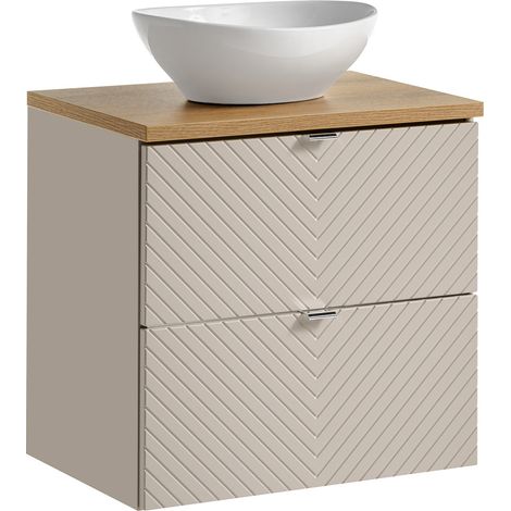 Waschtisch 60 cm in Beige und Eiche VERACRUZ-56 (1/5)