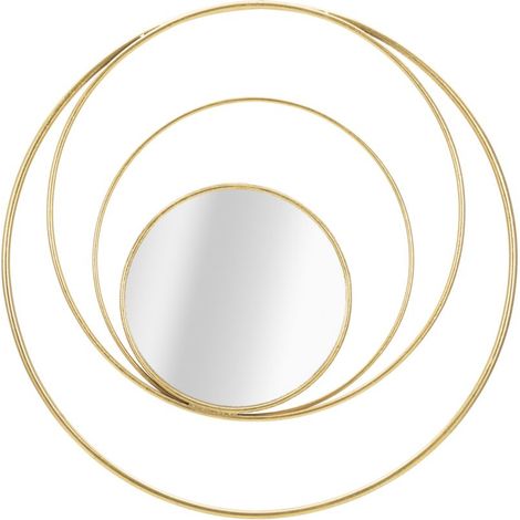 Specchio Arc Glam 80x3,5x80 cm in Ferro e Specchio e MDF Oro (1/5)