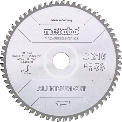 Metabo ALUMINIUM CUT PROFESSIONAL 628288000 Lama circolare 160 x 20 x 1.2 mm Numero di denti: 48 1 pz.