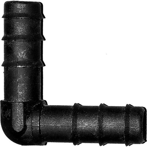 Connecteur coude 16mm pour tuyau PE 16mm irrigation (1/2)