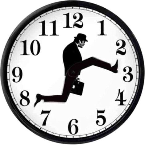 YMYNY Wanduhr, Ministry of s Comedy Clock, inspiriert von Monty Python, Monty Home Decor, neuartige Wanduhr für Wohnzimmerdekor, Heimdekor-Wanduhr