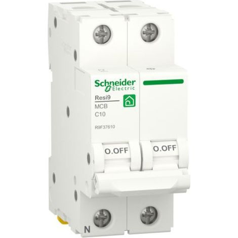 Interruttore Magnetot. Resi9 Mcb 1P+N C 10A 4500A 2M ( Schneider Cod. R9F37610 )