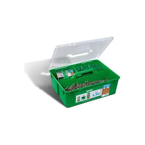 Spax – Visserie terrasse inox A2 5x50mm – Lot de 850 vis – Pour bois dur – Vissage rapide sans éclat