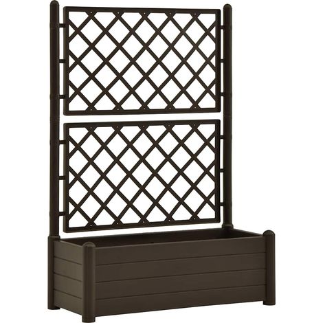Maison Exclusive - Pflanzkübel mit Spalier 100x43x142 cm PP Mokka (1/5)