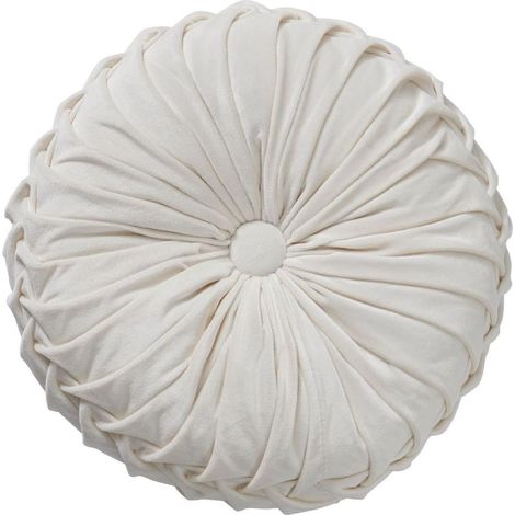 Coussins - Coussins ronds - Coussins ronds plissés - Coussins de canapé - 35 cm - Tapis de sol - Coussins décoratifs - Coussins de futon à roulettes - Convient pour canapés, lits et fauteuils de salon (1/5)