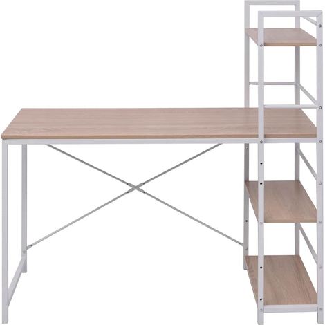 Maison Exclusive - Scrivania con Libreria a 4 Livelli Rovere (1/5)