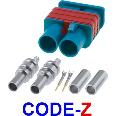 Fakra 2 connettore per cavo RG174 codice-Z dritto (1/2)